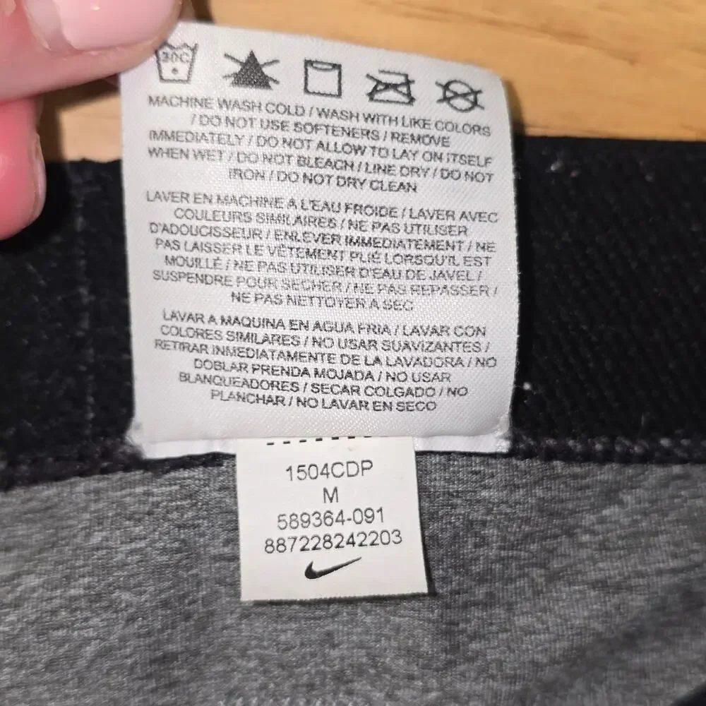 Nike Pro Gray Black Gym Athletic Shorts Womens Size M